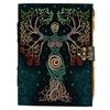 Leather Mother Earth Printed Unruled Personal Notebook Diaries for Office 200 Pages (7" X 5" Inches)