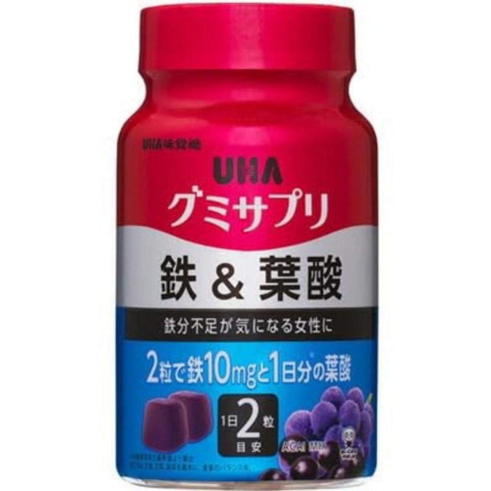 Uha Gummy Supplements Iron and Folic Acid 30-day Supply X 5 Pcs Set 1 Pcs