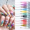 1pc/4pcs/12pcs Waterproof Nail Art Drawing Pen 3D Painting Liner New Nail Art Graffiti Pen