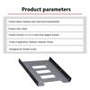Black 2.5" Skids For Ssd To 3.5" Bay Caddy Tray Hard Drive Hdd Metal Mounting Dock Tray Bracket Adapter Converter Enclosure
