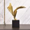 Geometric Figurines Home Decoration Novelty Feng Shui Golden Statue Ornaments for Desk Bookshelf