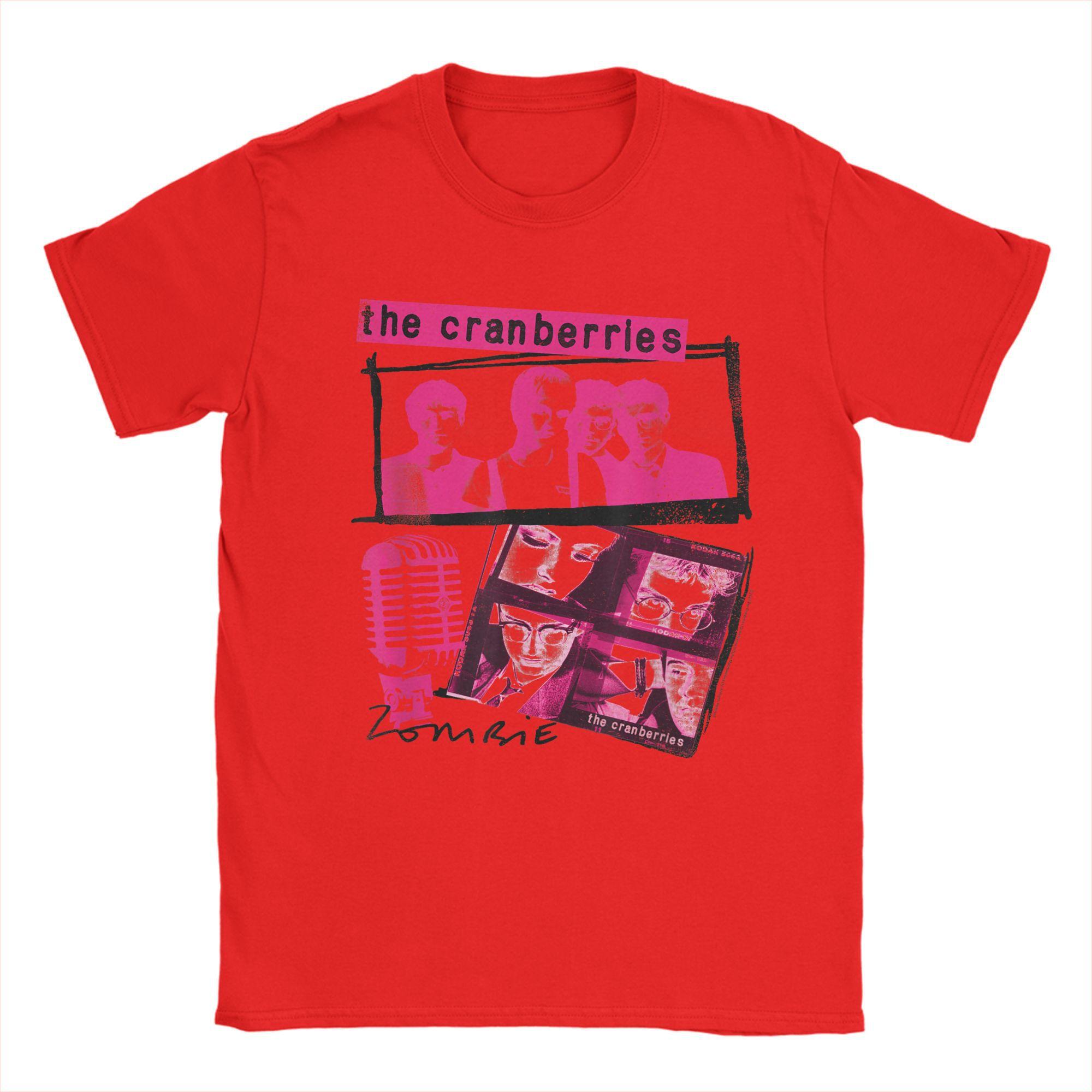 

Мужская футболка The Cranberries Zombie Album Концертная Группа Винтажная Чистый Хлопок Футболки с Круглым Вырезом с Коротким Рукавом Идея для Подарка мерч S
