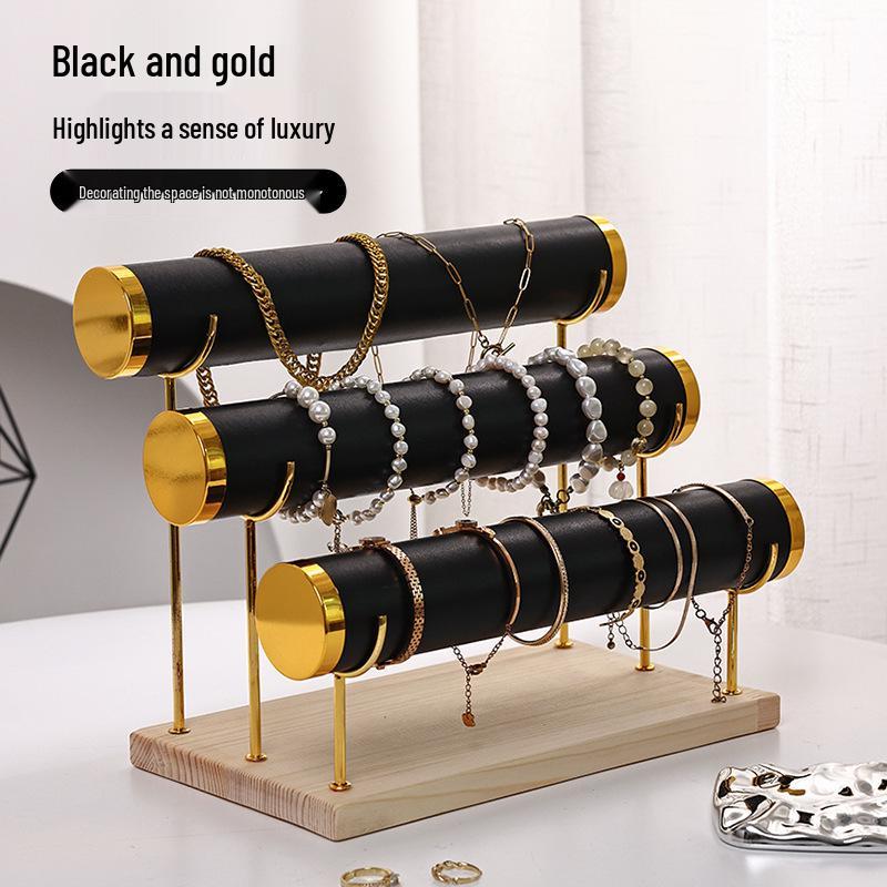 Multi-Layer Metal Flannel Display Rack for Bracelets, Watches, Jewelry, and Ornaments