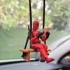 Car Interior Decoration Funny Deadpool Mini Figures Auto Dashboard Rearview Mirror Decoration Car Interior