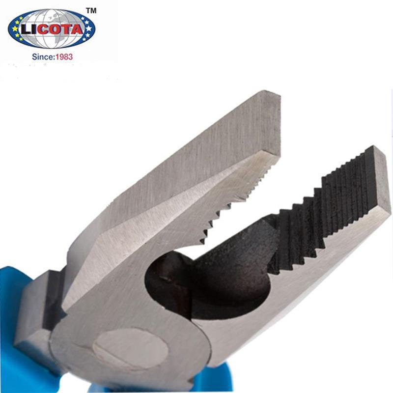 LICOTA Likeda Multi-functional Two-color Handle Steel Wire Flat Jaw Tiger Pliers APT36001