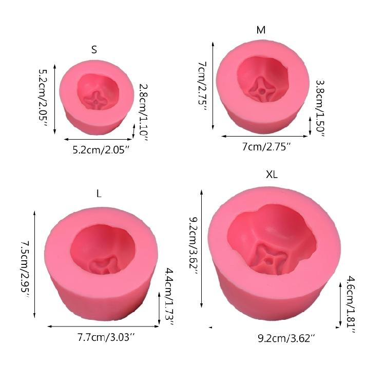 Silicone Mold Canele Shaped Candle Mold Handmade Baking Mold Cake Persimmon