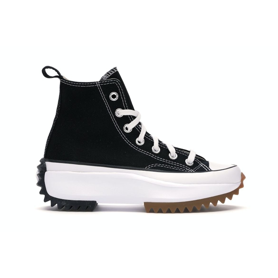 Converse Run Star Hi Zwart Unisex Sneakers Wit Gum 166800C 35