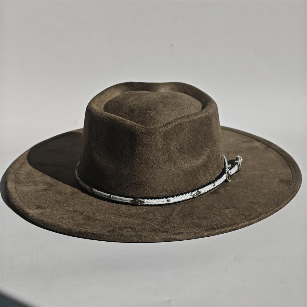 New Heart Top Suede 9 cm Wide Brim Fedora Hat Men's and Women's Autumn Felt Jazz Hat Classic Suede Fedoras Chapeau Sombrero
