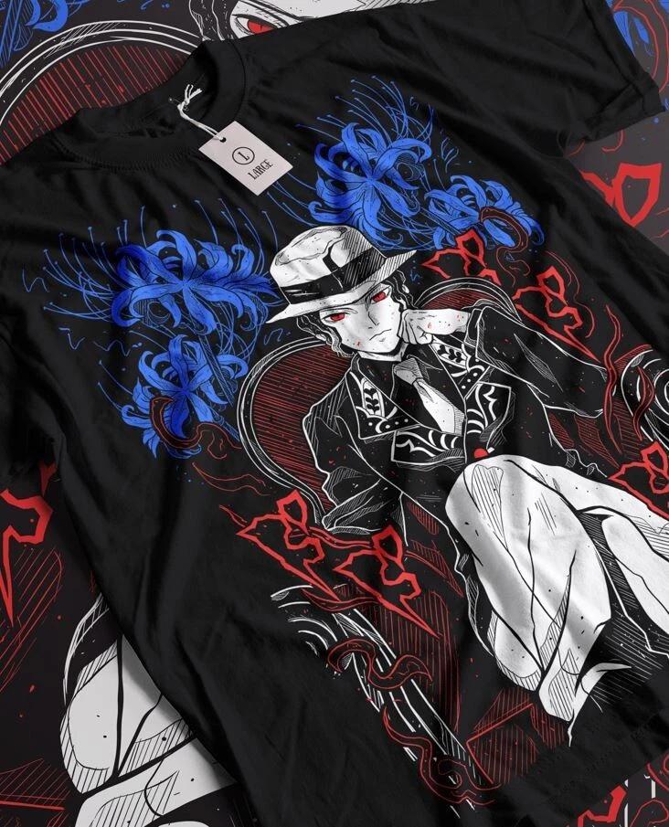 Muzan TShirt Demon Slayer Waifu Kawaii Anime Japanese Unisexga Otaku All Size S