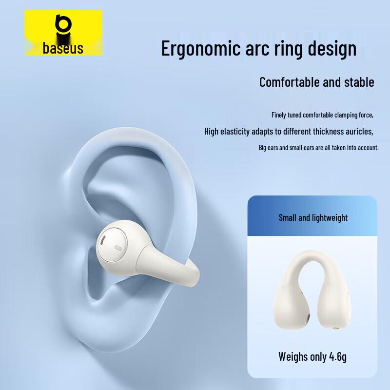 Baseus AS01 Fones de Ouvido Sem Fio Clip-On de Ouvido Aberto