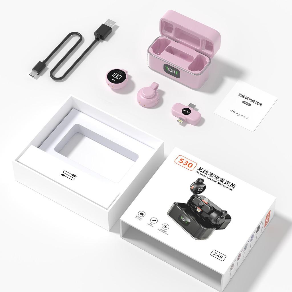 New S30 Wireless Lavalier Microphone for Android & Apple - Dual Use for Recording & Live Broadcasts