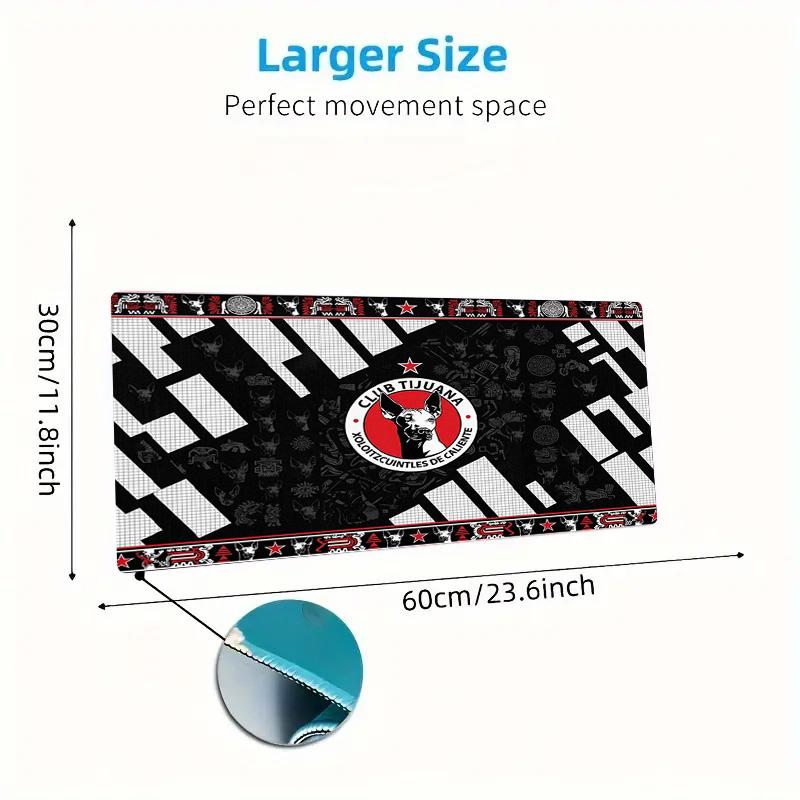 Tijuana Logo Color Mouse Pad Large Gaming Table Cushion Non-slip Laptop Tablet Big Mousepad XXL Mat Mini PC Playmat With Lock edge