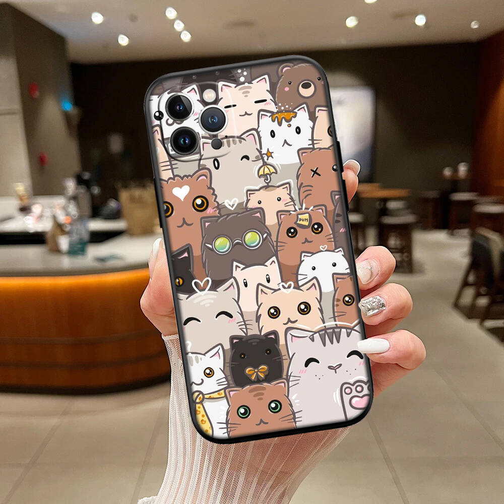 Cat Cartoon Phone Case for Xiaomi Poco C40 C51 C50 C55 C65 C71 C75 C85 F8 F7 F6 F5 F3 F2 X7 X6 X4 X3 M7 M6 M5 M4 M3 M2 Pro