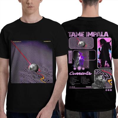 Tame Impala   Tričko Pár  Y2K Retro Trička z čisté bavlny Plážový O-výstřih Trendy Trička Ležérní Topy nadměrných velikostí