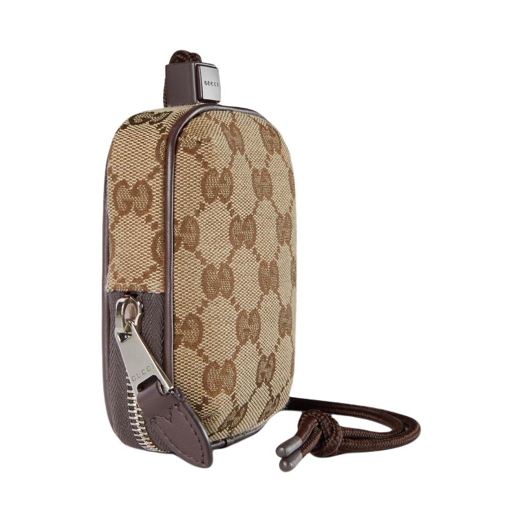 Gucci Logo Print Color Block Design GG Canvas Mini Wallet Men wallet Brown 834270-FAEOO-9843