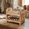 Large Capacity Wood Egg Holder Space Saving Egg Display Crates Egg Container  Kitchen Countertop