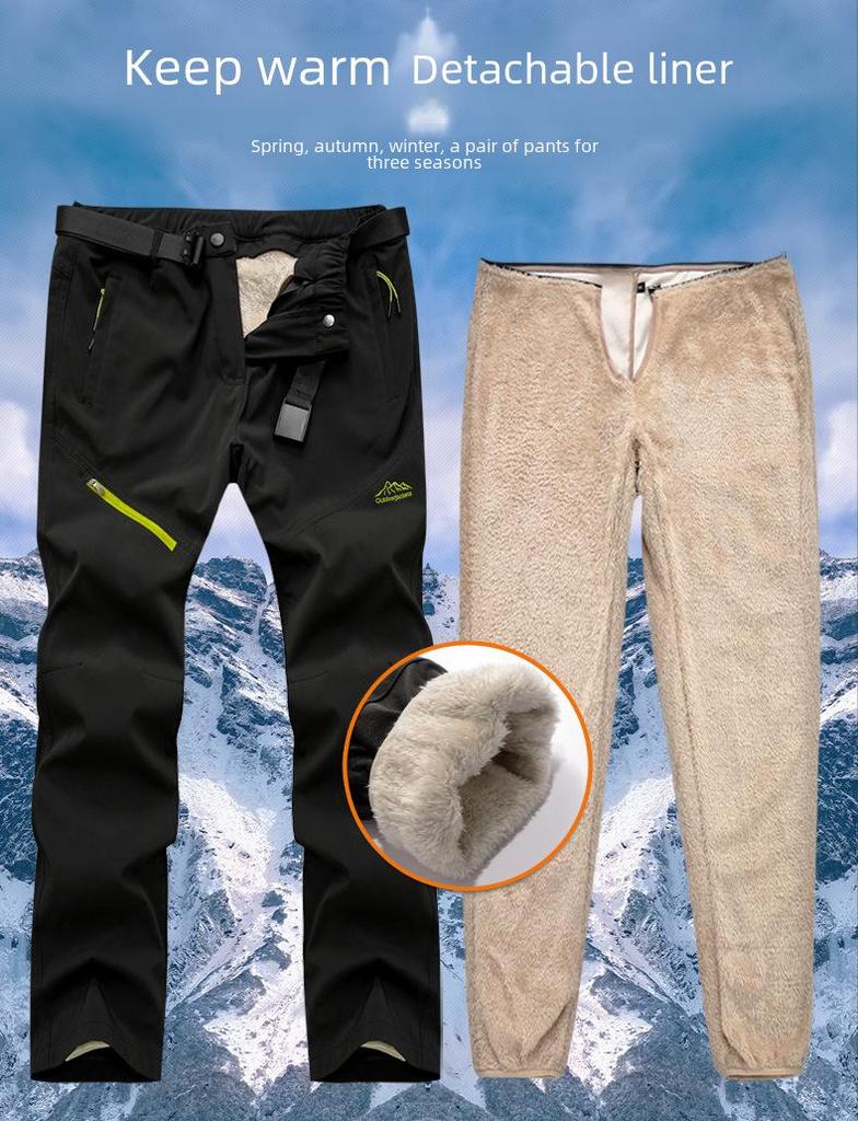 2022 Winter-Kampfhose: Fleecegefüttert, Warm, Kältefest, Herausnehmbares Futter, Winddicht & Wasserdicht für Männer & Frauen