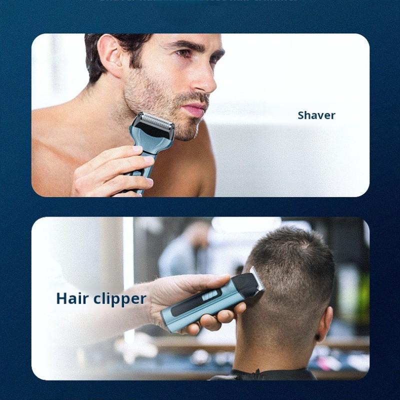 Three-In-One Multifunctional Hair Clipper Set USB Charging Nose Hair Trimmer Men's Electric Shaver