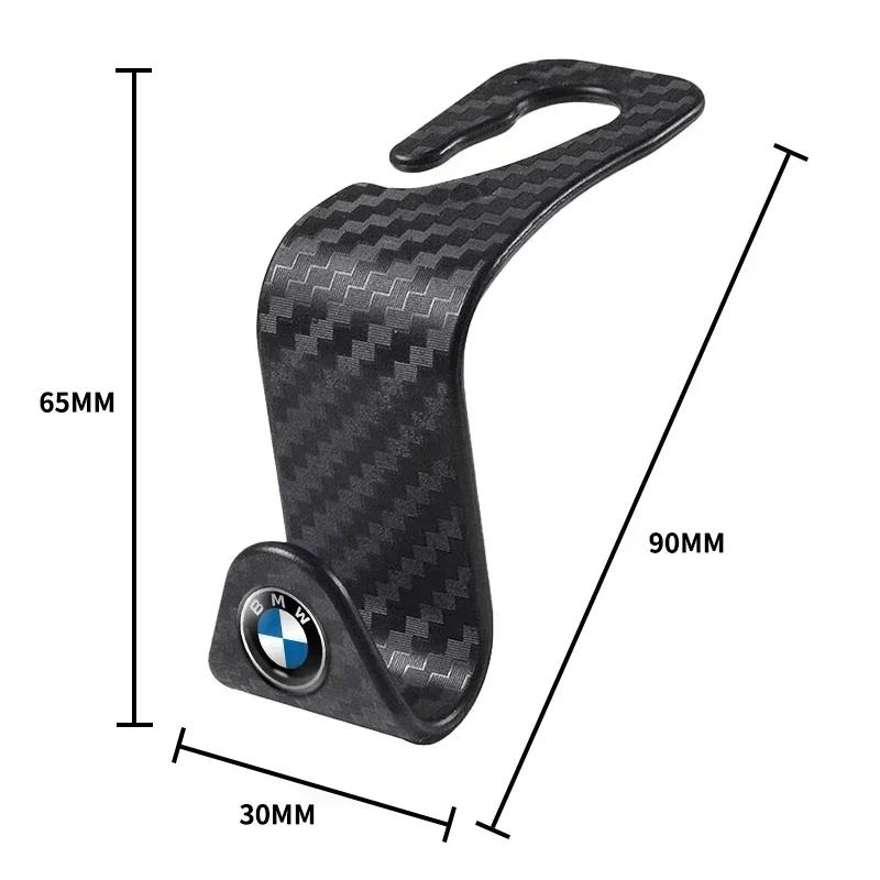 2025 E46 x5 4pcs Carbon Fibre Car Rear Seat Hook Hanger Storage Organizer Hooks for BMW E46 E85 E60 F10 E39 F30 E36 F20 E87 E90