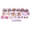 1 Set Artificial Flowers Graduation Decorations Flower Kit DIY Assorted Cap Stickers Glitter Number