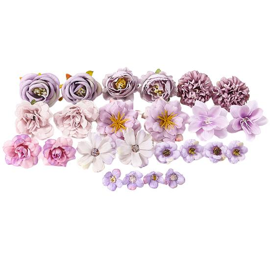 1 Set Artificial Flowers Graduation Decorations Flower Kit DIY Assorted Cap Stickers Glitter Number