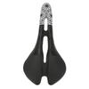 Almofada de Assento de Bicicleta Absorvente de Choque Couro de Microfibra Respirável Oca Aço Curvado Envolto Base de Nylon Selim de Bicicleta