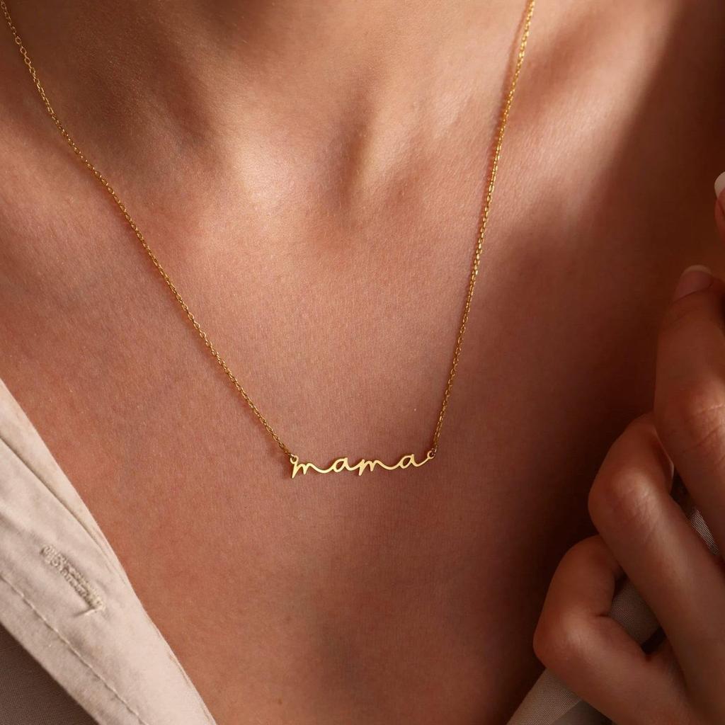 Custom Letter Name Necklace Stainless Steel Minimalist Pendant Personalized Gift