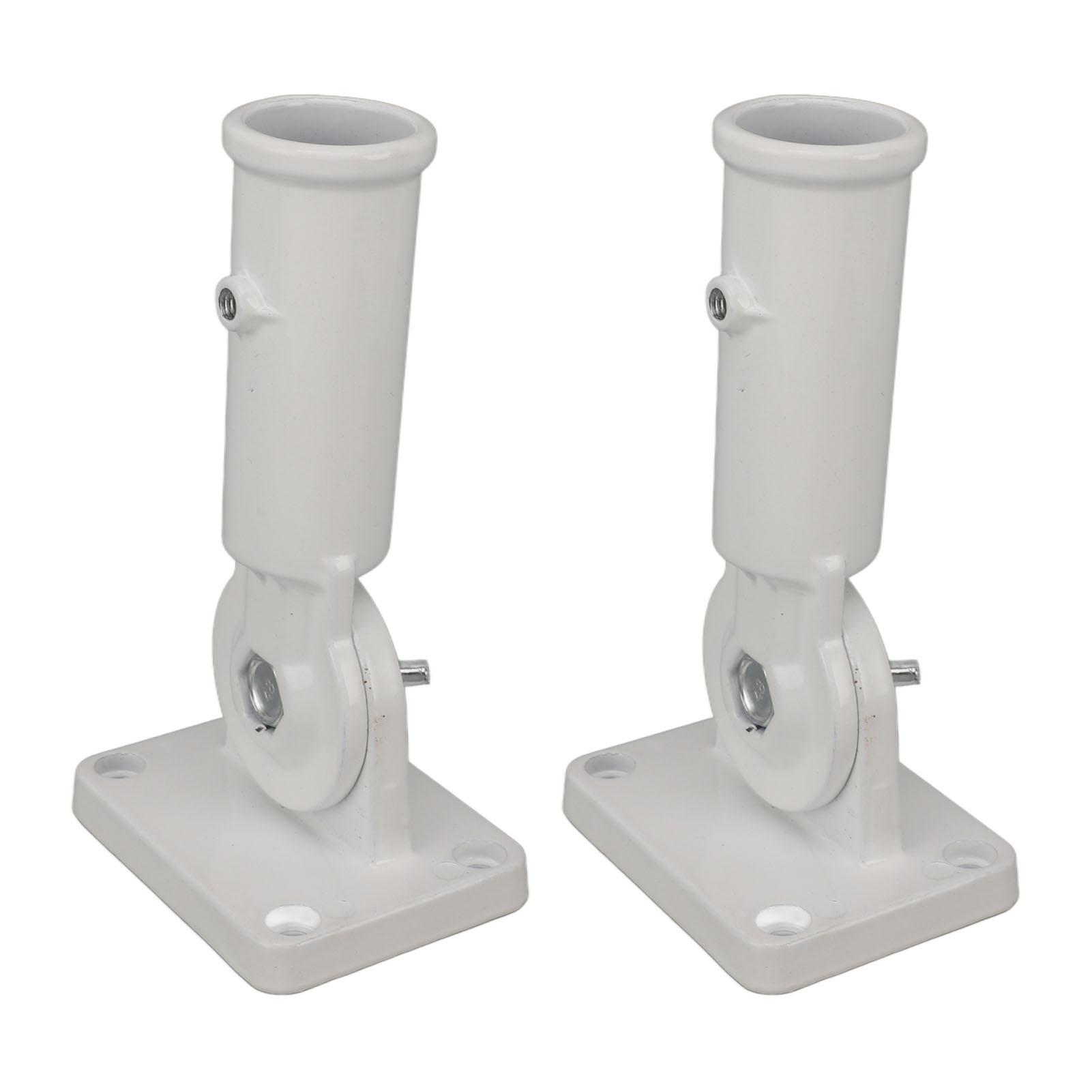

2Pcs Adjustable Flag Pole Holder Aluminium Alloy Metal Wall Mount 180 Degree Multi Position Bracket for Outside House