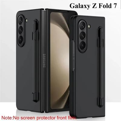 Ultra Dünne Handyhülle für Samsung Galaxy Z Fold 7 6 5 4 3 mit Stifthalterung Ständer Kunststoff Faltbar Stoßfest Schutz Hartschale