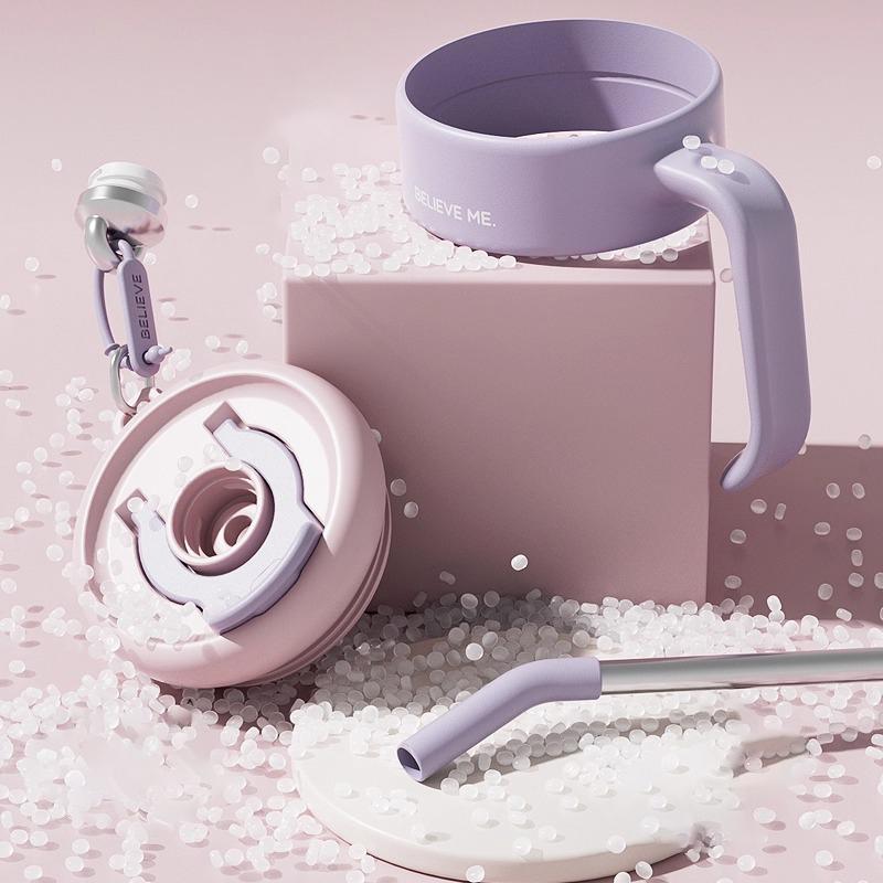 COOKER KING Stainless Steel Thermos Bottle 1.25L Large Capacity Insulated Cup with Straw Portable Thermal Mug Keep Cold & Hot