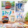 Shuttle Art Illustration Alcohol Twin Tip with Carrying Perfect for Coloring Art Adults Gift Markers, 24-Color Set, Brush-Type Markers, (Fine Tip),