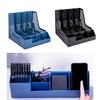 Desktop Magazine Holders with Removable Pen Holders 4 Compartments Storage Organiser Box for Office Desk Organiser