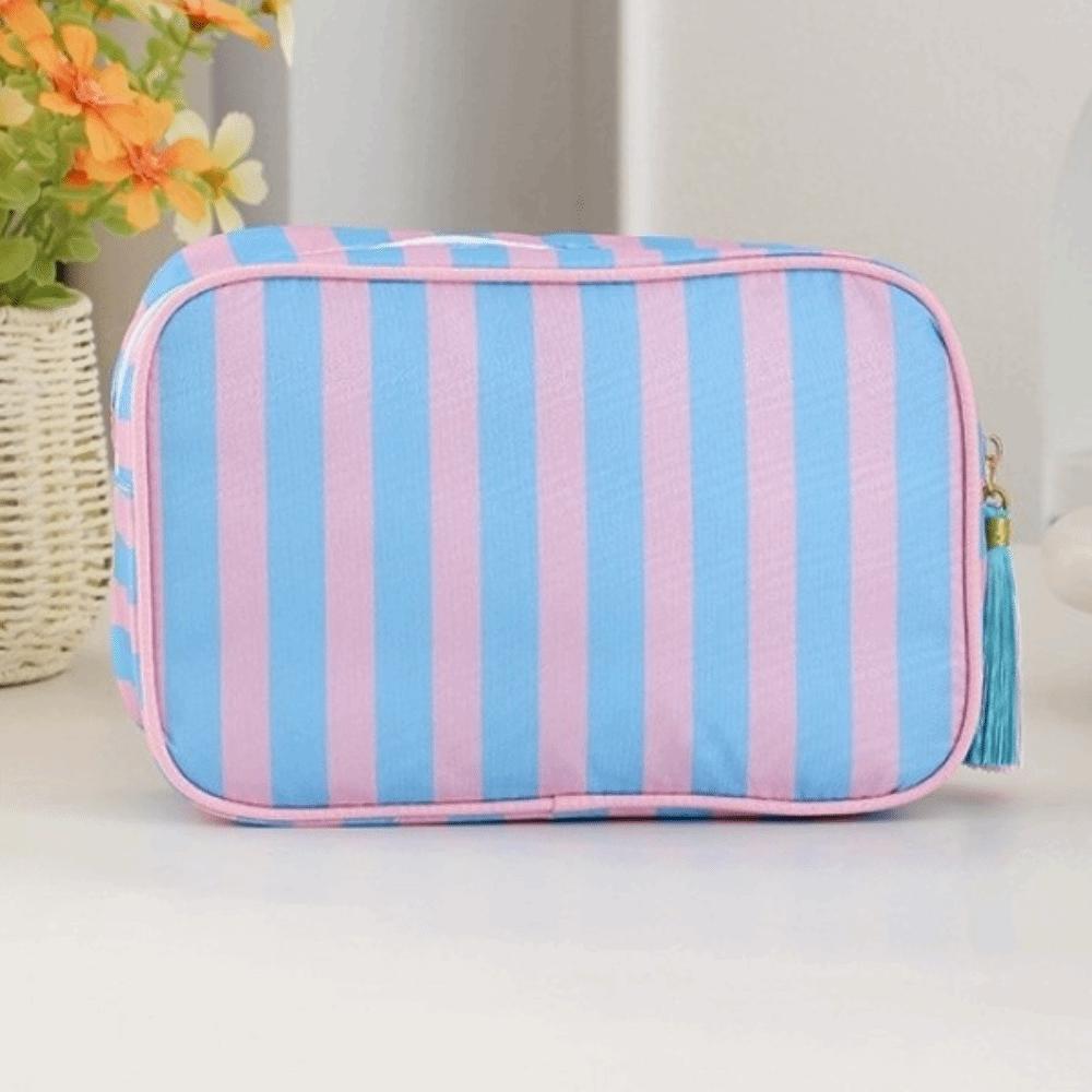 Large Striped Travel Toiletry Bag Large Capacity Makeup Bag Portable Cosmetic Bag  Girls