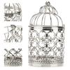 Hollow Out Birdcage Candle Holder Electroplated Birdcage Candlestick Decorations  Gift For Events