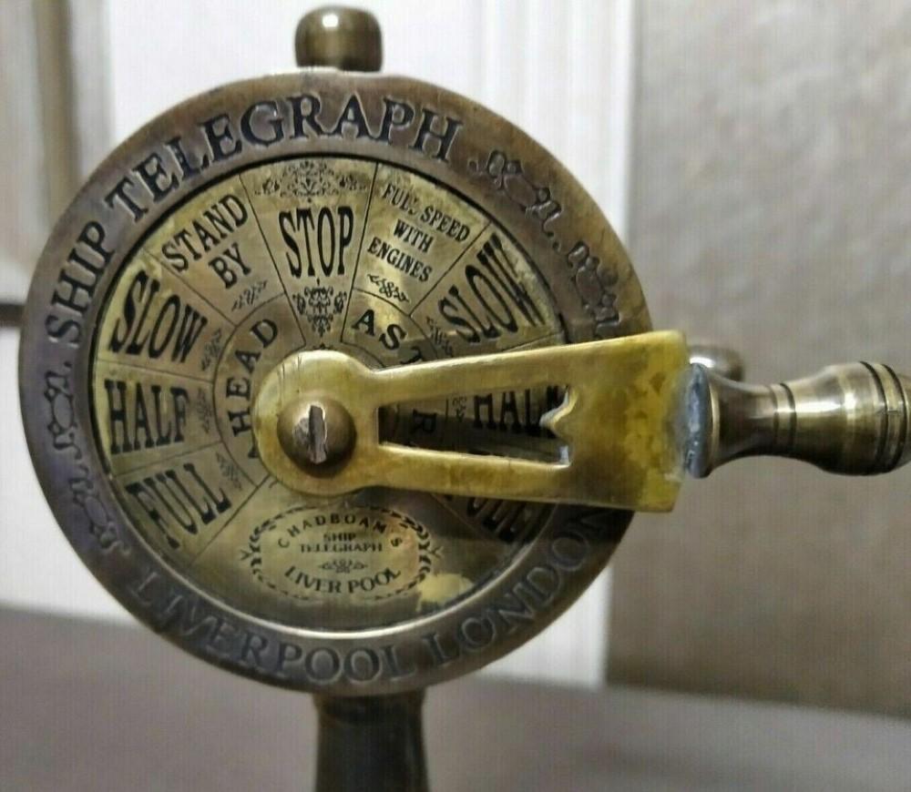 

Латунь 7 Телеграф Антикварний Судновий Машинний Телеграф Морський Робочий Морський M аеро