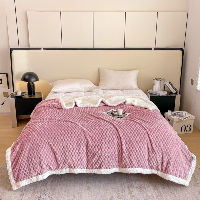 Sherpa Throw Blanket for Couch - 3D Stylish Honeycomb Design Soft Fuzzy Blanket, Fleece Plush Thick Warm Blanket Gift for Winter