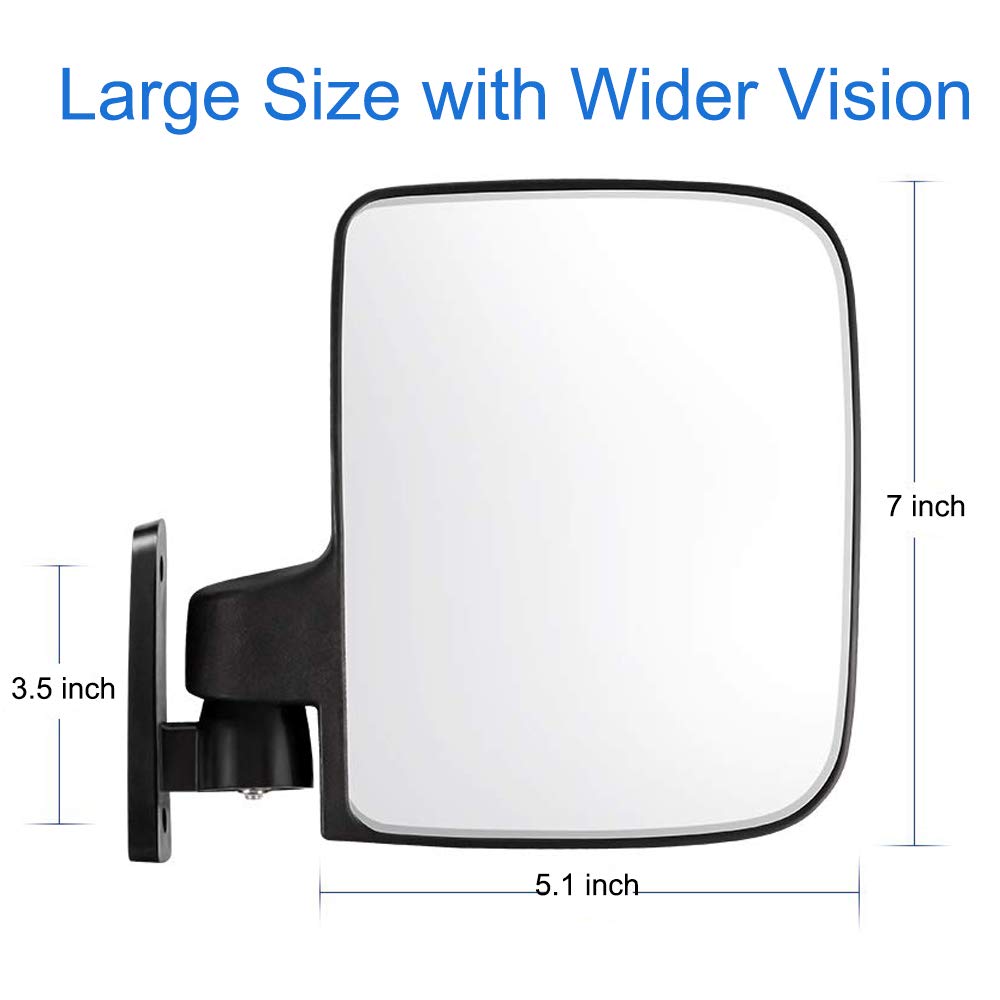Golf Cart Mirror Universal Golf Cart Side Mirror with Turn Signal Light Rearview Mirror