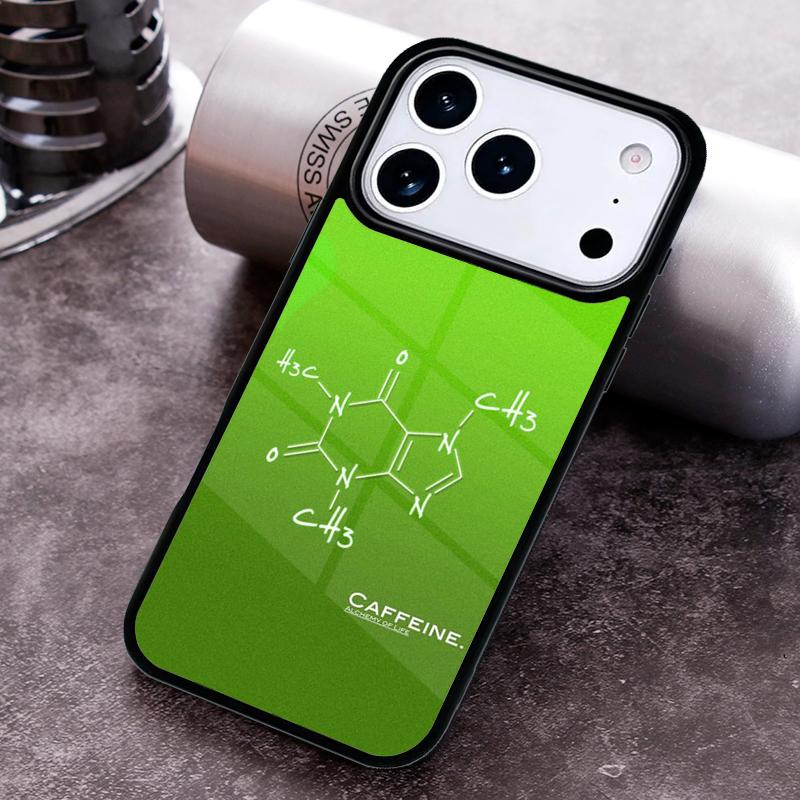 Science Chemistry Caffeine Phone Case For iPhone 17,16e,15,14,13,12,11,Mini,Pro,MAX Soft Silicone Cover