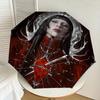 1pc Heart Crown Lady Gaga Automatic Folding Umbrella, Portable Collapsible Design, Casual Outdoor Accessory L1202036