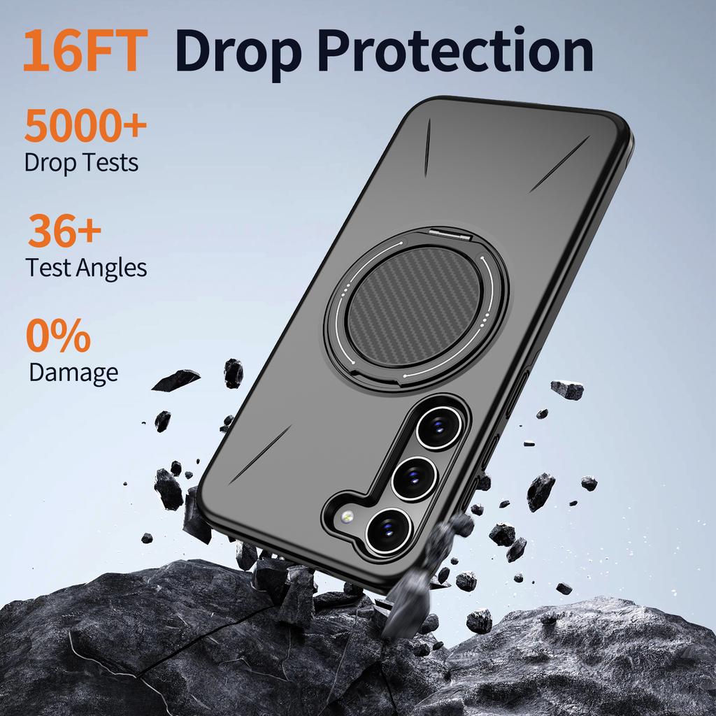 Kickstand Case for Samsung Galaxy S25 FE S24 Ultra S23 Plus A17 A56 A36 A16 A15 A55 A35 A14 A26 Metal Ring Stand Funda Cases