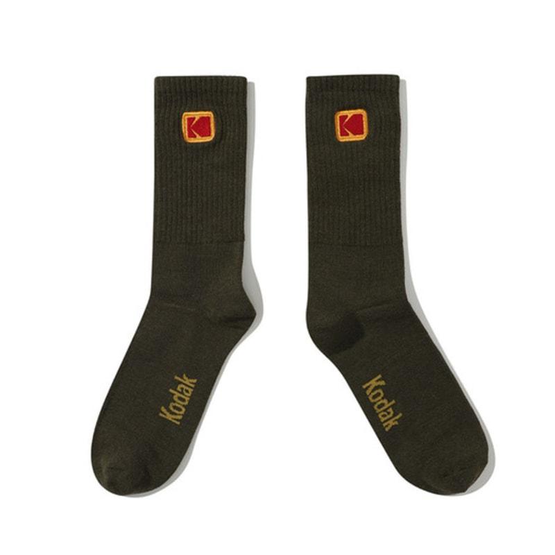 KODAK Apparel ColorPlus Mini Logo Crew Socks KHAKI