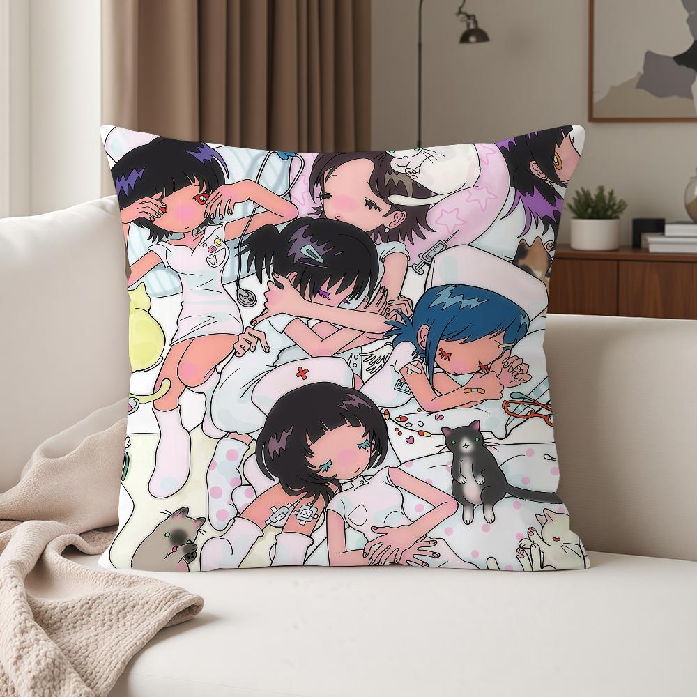 Cartoon Y2K Cute Pillow Case Suitable For Bedrooms Living Rooms Cars Home Decoration