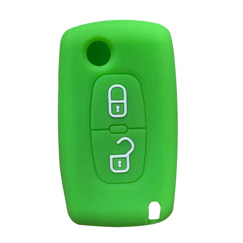 Key Case Cap for Citroen C3 C Crosser Key Cover for Peugeot 308 307 207 206 307S 307sw 407 607 3008 5008 Silica Gel Keychain