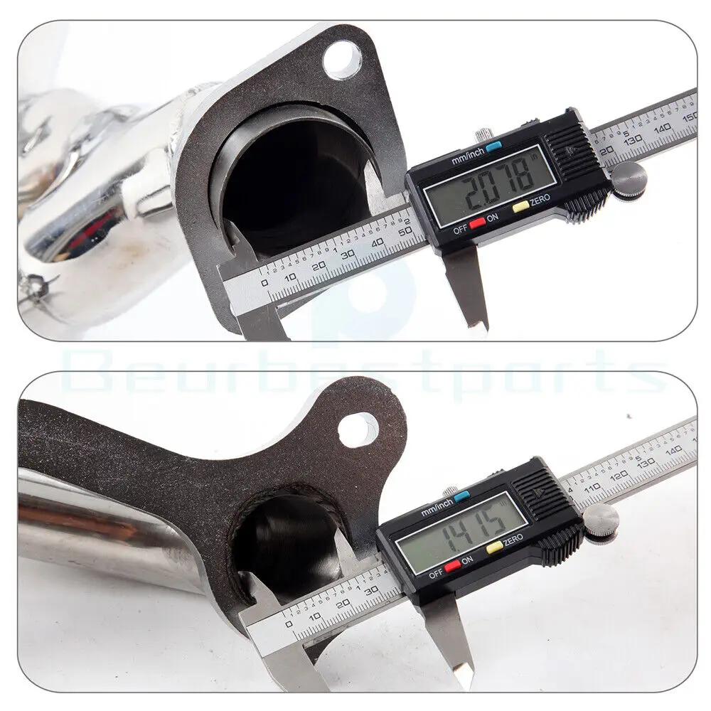 Edelstahl Krümmer Auspuff für 1991-1999 Jeep Wrangler YJ TJ Cherokee XJ Grand Cherokee ZJ 4.0L 6ZYL Silber