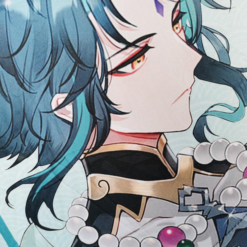 Umbrelă Anime Genshin Impact Portabilă Pliabilă Blocare UV Negru Parasol Xiao Ganyu Genshin Femei Ploaie Vânt Umbrelă Parasol