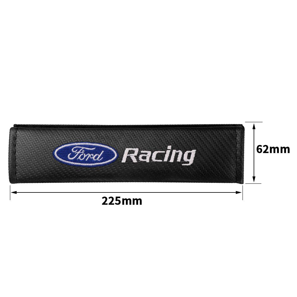 1/2PCS Carbon fiber Car Seat Belt Shoulders Pads Covers For Ford Mondeo Explorer edge Focus fiesta Kuga Shelby Mustang ST Racing