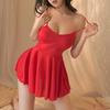 Women's Fashion Sexy Lingerie Suspenders Nightgown Silky Nightgown