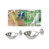 Mangeoire pour Cage à Oiseaux Portable pour Perroquet Calopsitte avec Pince Suspendue au Jardin Gamelles pour Nourriture et Eau d'Oiseau Gamelle d'Alimentation pour Oiseaux Coupe