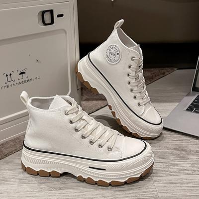 New Women High Help Designer Platform Sneakers Woman Canvas Breathable Tennis Shoes Femlae Fashion Casual Sports Shoes