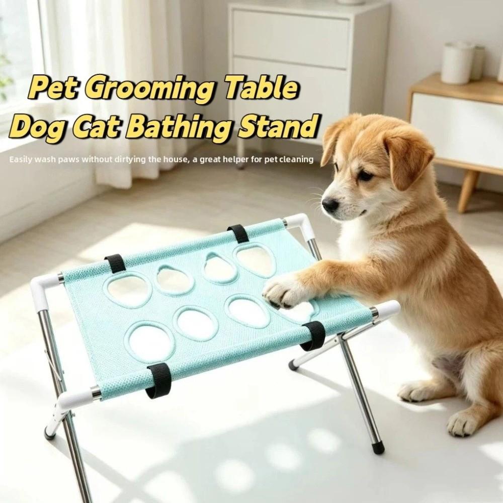 Foldable Pet Grooming Table Non-Slip Pet Grooming Hammock Mesh Grooming Platform Medium Pets